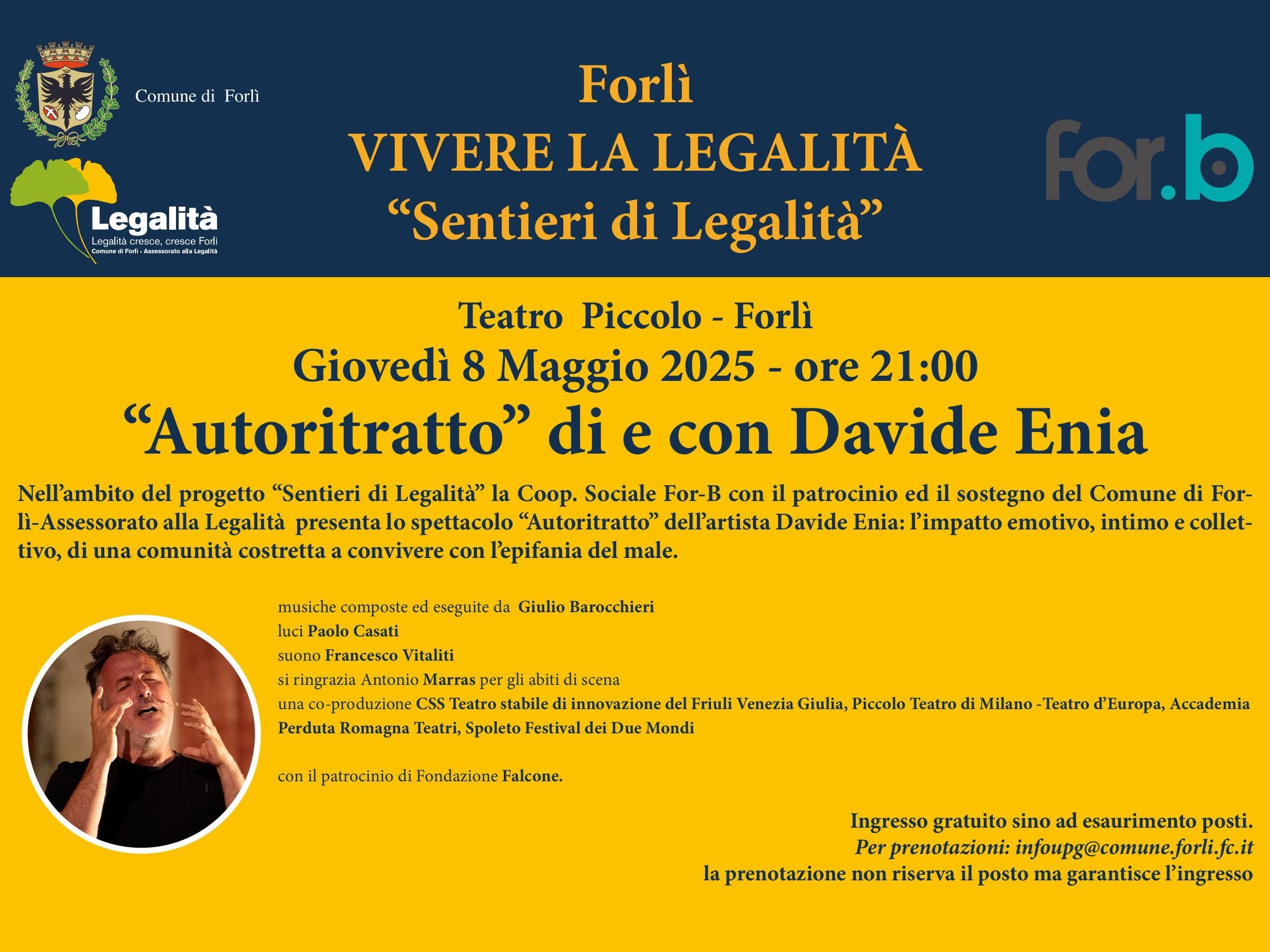 Sentieri di Legalità - Spettacolo teatrale Autoritratto