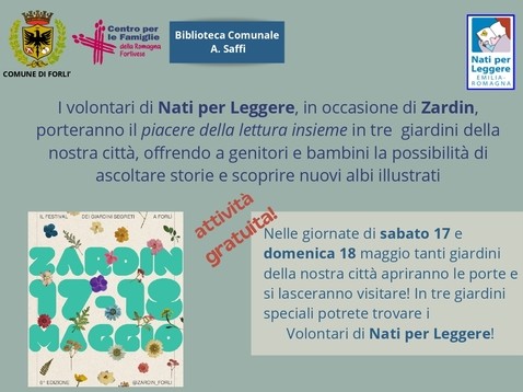 Biblioteca Saffi - Storie in giardino per piccoli lettori in erba
