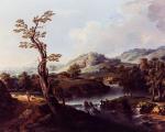 Paolo Anesi (Roma, 1697 - 1773), Paesaggio con lago, Olio su tela, Museo Civico di San Domenico, Collezione Pedriali