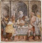 Livio Agresti, Forlì,1508 circa - Roma,1579, Storie eucaristiche e personaggi dell Antico Testamento, Cena della Pasqua ebraica